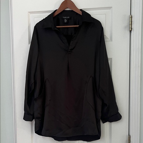 Rachel Zoe Black Satin Top - Picture 1 of 6